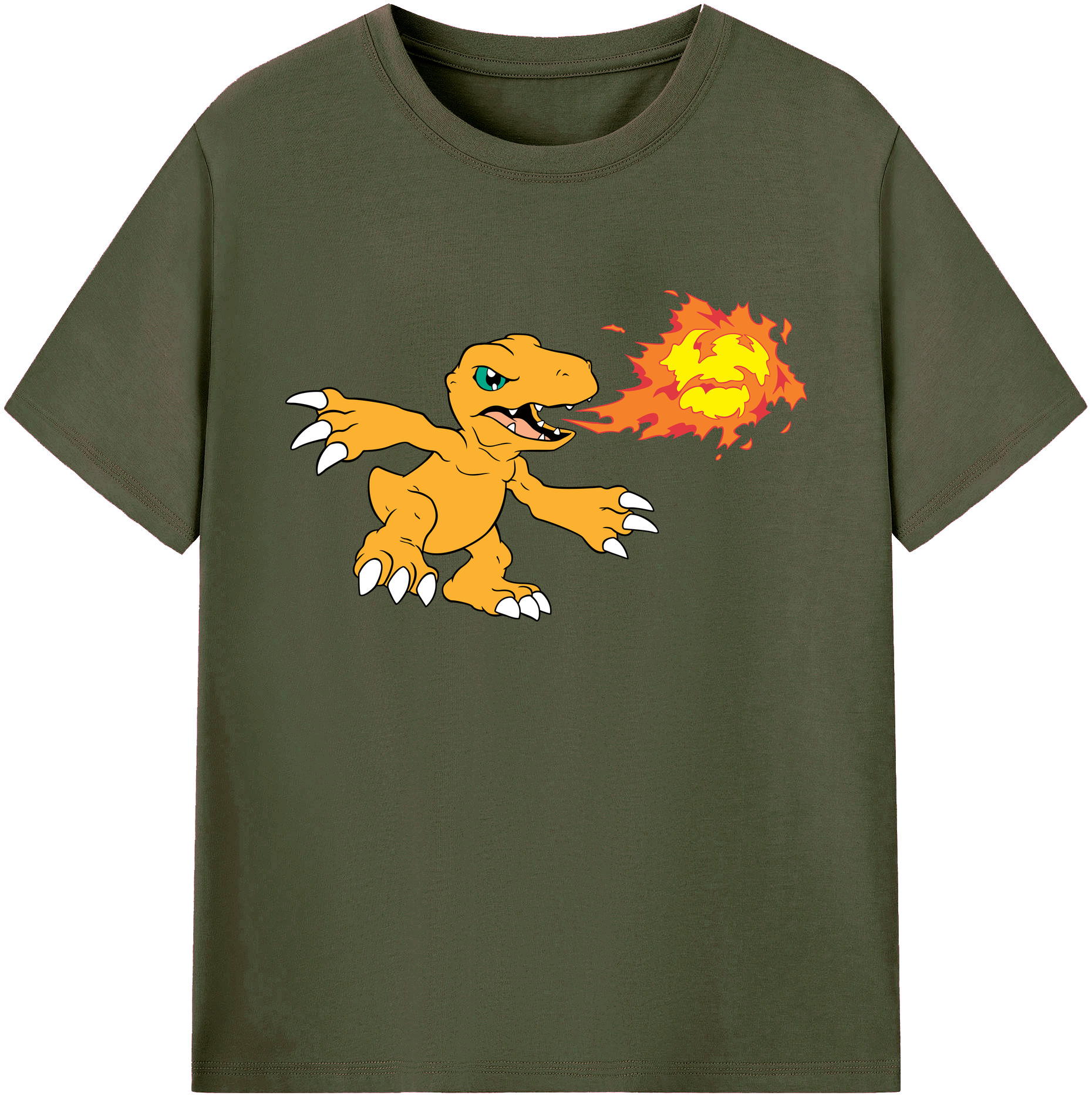 （画像用） Digimon デジタルモンスター/デジモン 綿100％ メンズ半袖Tシャツ｜肌触りやわらか＆通気性